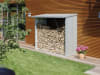 Biohort Brennholzunterstand Woodstock 230  229 x 102 cm silver; metallic  Kaminholz Aufbewahrung, Brennholzlager