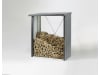 Biohort Brennholzunterstand Woodstock 150  157 x 102 cm nachtgrau; metallic  Kaminholz Aufbewahrung, Brennholzlager