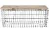 bellissa Gartenbank Gabione Basic 100 x 30 x 46 cm  silver; natur , Füllmenge 190 kg