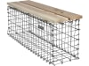 bellissa Gartenbank Gabione Basic 100 x 30 x 46 cm  silver; natur , Füllmenge 190 kg