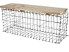 bellissa Gartenbank Gabione Basic 100 x 30 x 46 cm  silver; natur , Füllmenge 190 kg