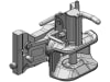 scharmüller Zugmaul Standard, automatisch mit Adapterplatte W311, 311/22/30 mm, Ø Bolzen 31 mm, Fendt grau, für Traktor mit Anhängebock, 05.3111.221-A11