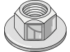 Industriehof® Sechskantmutter DIN 6927 M 10 - 10.9, mit Flansch und Klemmteil, 410-1001