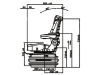 BLACK STAR Traktorsitz "BS 1512 A TT" mit Sitzkissentiefen- und -neigungseinstellung, Drehadapter  30° links/rechts, luftgefedert, Stoff Black Matrix, schwarz