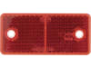 Hella® Rückstrahler rechteckig, rot, 94 x 44 x 6,5 mm, geschraubt; mit Bohrung, 8RA 003 326-001