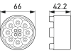 Hella® LED-Schlussleuchte rund, Schluss- und Bremslicht, 12 V, 2SB 009 001-401