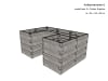 JUWEL Hochbeet Timber ERGOLINE nordic wood 125 x 40 x 185 cm Kunststoff mit hochwertiger Holzoptik