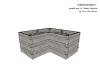 JUWEL Hochbeet Timber ERGOLINE nordic wood 125 x 40 x 185 cm Kunststoff mit hochwertiger Holzoptik