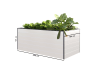  OKAY Aluminium Hochbeet 200 x 100 x 77 cm  natur Hochbeet Garten, Füllmenge 1.300 l