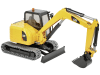 Bruder® Modell "CAT® Minibagger" mit Bauarbeiter 1:16, 02466