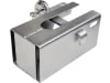 TRAILER POOL Kastensicherung Stahl, silver verzinkt für PKW-Anhänger im Standbetrieb, starr, mit Diskusschloss, 012 200 009-VP