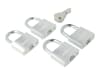 ABUS Vorhangschloss Titalium 64TI/40 4er Pack Torschloss, Spezial-Aluminium, 4er Pack, gehärteter Stahlbügel, ABUS-Sicherheitslevel 5