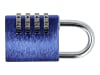 ABUS Zahlenschloss 145 color 145/40 Color Rainbow Kofferschloss, Spindschloss, Aluminium-Vorhängeschloss, individuell einstellbarer Zahlencode, Level 3