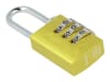 ABUS Zahlenschloss 145 color 145/20 Color Rainbow Kofferschloss, Spindschloss, Aluminium-Vorhängeschloss, individuell einstellbarer Zahlencode, Level 3