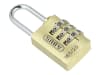 ABUS Zahlenschloss 165/20 Messing-Vorhängeschloss, Zahlencode, Kofferschloss / Spindschloss