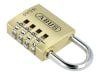 ABUS Zahlenschloss 165/40 Messing-Vorhängeschloss, Zahlencode, Kofferschloss / Spindschloss