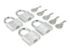 ABUS Vorhangschloss Titalium 64TI/40 4er Pack Torschloss, Spezial-Aluminium, 4er Pack, gehärteter Stahlbügel, ABUS-Sicherheitslevel 5