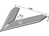 Industriehof® Hackschar, Arbeitsbreite 240 mm, zum Anschweißen für Steketee, 1.10.1146