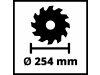 EINHELL Tischkreissäge TE-TS 254 T  2.000 Watt, Parallelanschlag mit Exzenterklemmung & Winkelanschlag (+/-60°)