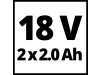 EINHELL Power X-Change 2-Gang-Akku-Schlagbohrschrauber TE-CD 18/2 Li-i +64 inkl. 2 Akkus (2x2,0Ah)+64-teiliges Zubehör-Set