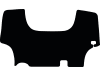 Fußmatte Velours schwarz, für Ford New Holland Traktor TD 5000, mit mechanischer Sperrdifferential, ab Bj. 12 