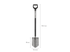 Fiskars Ergonomic Gärtnerspaten spitz   