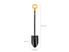Fiskars Solid+ Spaten XL Blatt rund   