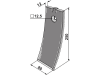 Industriehof® Scharspitze 250 x 80 x 12 mm, für Väderstad, 101.VAD-14