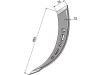 Industriehof® Scharspitze rechts 450 x 70 x 12 mm, gedreht für Väderstad, 101.260320