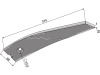 Industriehof® Leitblech 375 x 80 x 10 mm rechts für Väderstad, 101.VAD-18R