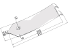 Industriehof® Mittelleitblech 305/335 x 100 x 8 mm für Lemken Karat, Kristall, 101.IND-733