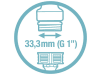 Gardena Hahnverbinder 33,3 mm (G1")     Bewässerung 18222-50
