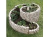 bellissa Gabionen-Kräuterspirale rund 200 x 150 x 80 cm  silver , Füllmenge 700 kg