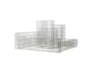 bellissa Gabionen-Kräuterspirale Cantone eckig 120 x 110 x 70 cm  silver , Füllmenge 370 l