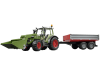 Bruder® Modell "Fendt Traktor 211 Vario" mit Frontlader und Bordwandanhänger 1:16, 02182