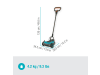 Gardena Akku-Rasenmäher HandyMower 22/18V P4A 50 ohne Akku, ohne Ladegerät  für kleine und komplexe Rasenflächen bis zu 50 m² pro Akku-Laufzeit