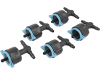 Gardena Micro-Drip-System Regulierbarer Reihentropfer druckausgleichend  5x Reihentropfer, 1x Verschlusskappe  Bewässerung für Topfpflanzen 13314-20
