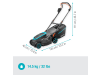 Gardena Akku-Rasenmäher PowerMax 37/36V P4A solo  Akku-Laufzeit für bis zu 500 m² Rasenfläche
