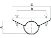 TRAILER POOL Auflagebock Ø A 60 mm, B 160 mm, C 200 mm, für PKW-Anhänger, 009 000 342