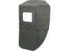 Freisicht-Schutzschild aus Diamantfiber, schwarz, Filterkassette 110 x 90 mm, verstärkt mit Blechsteg, ohne Gläser