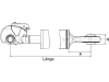 Hydraulischer Oberlenker Kat. 3/3 (32 mm), Länge 641 – 921 mm, mit Fanghaken und Kugelgelenk