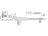 Industriehof® Frontladerzinken 800 mm, M 22 x 1,5, spitz, gekröpft, für universal, 18808