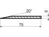 Fräsmesser 170 x 75 x 6 mm Bohrung 11,5 mm links/rechts für Howard Bodenfräsen, Motorhacken, Gartenfräsen