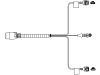 Anschlusskabel 2,0 m 7-polig; 4-polig; 2-polig, 2 x Tyco Superseal Buchsengehäuse, ISO 1724, 12 V