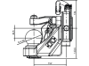 Rockinger Kugeleinsatz "RO825X" Kugel K80® mit Adapterplatte, Höhenschnellverstellung, für Traktor mit Anhängebock