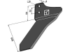 Industriehof® Winkelmesser rechts 200 mm, für Hackgerät Einböck Chopstar, Rollstar, Stiel 35 x 11 mm, 1.10.1201