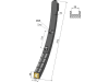 Industriehof® Schmalschar "eXtreme® CARBIDE LINE", Hartmetall, 513 x 43 mm für Grubber Köckerling, Maschio, 101.EXT-1041