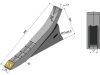 Industriehof® Scharspitze "eXtreme® CARBIDE LINE", 450 x 70 x 38 mm, Bohrung 28 x 15 mm, Hartmetall, für Tiefenlockerer Gaspardo, Maschio, 101.EXT-1079