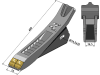 Industriehof® Scharspitze "eXtreme® Carbide Line" 408 x 72 mm, hartmetallbeschichtet, für Tiefenlockerer Alpego, 101.EXT-1134