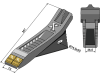 Industriehof® Scharspitze "eXtreme® Carbide Line" 367 x 72 mm, Abstand 36,5 mm, hartmetallbeschichtet, für Tiefenlockerer Alpego, 101.EXT-1135